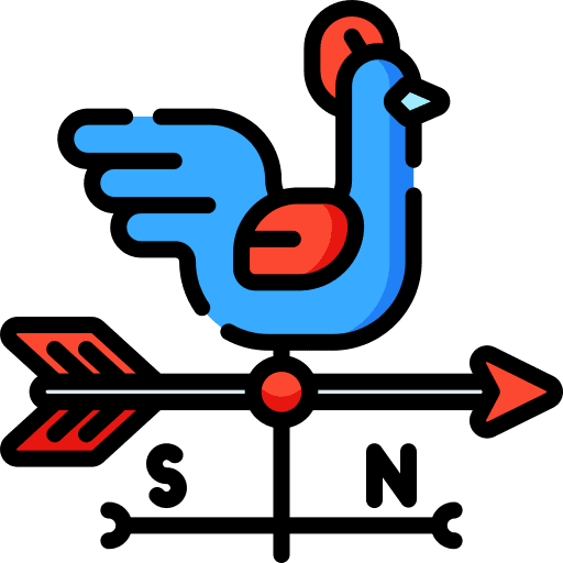 Weathercock weathercock farming and gardening tool icon