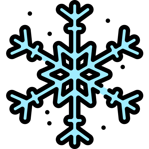 Winter christmas snowflake snow icon
