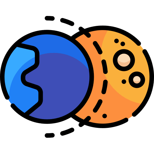 Eclipse sun partial weather icon