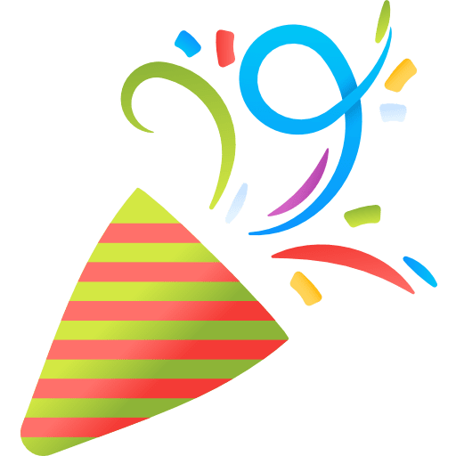 Confetti new year birthday and party confetti icon