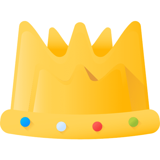 Crown king monarchy chess piece icon