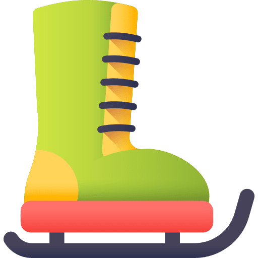 Ice skate winter sports christmas sports and competition icon