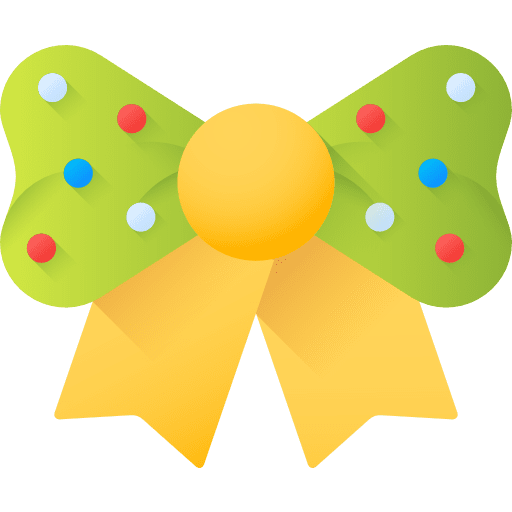 Ribbon fashion christmas tools and utensils icon