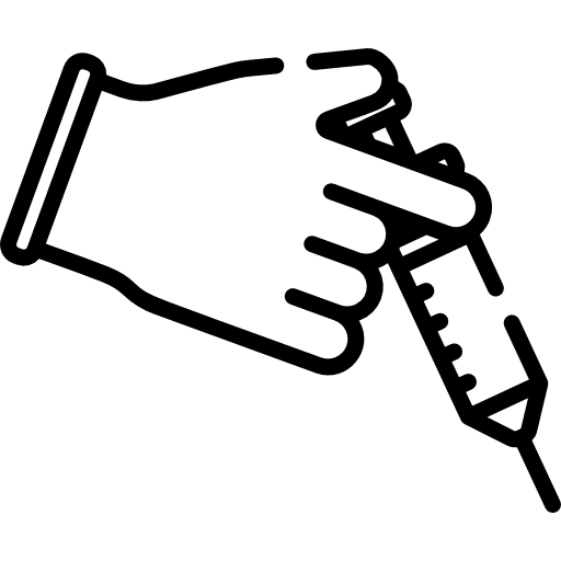 Inject hands and gestures syringe towel icon