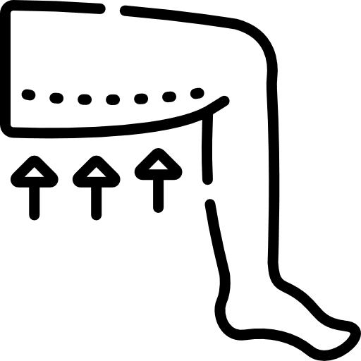 Leg liposuction leg anatomy icon