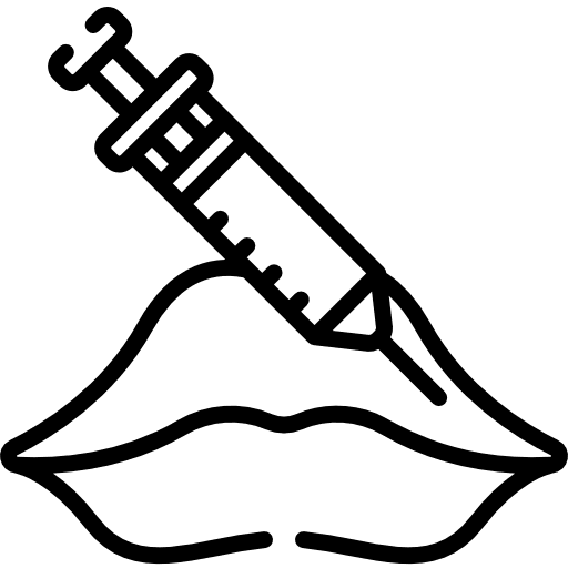 Lips lips cosmetic injection icon