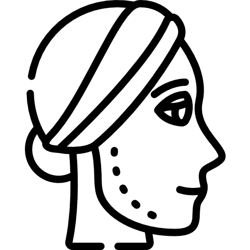 Cheek surgery facial wellness icon