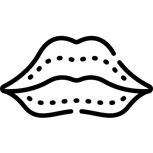 Lip surgery lip healthcare and medical icon