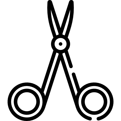 Scissors medical clamp surgery scissors icon