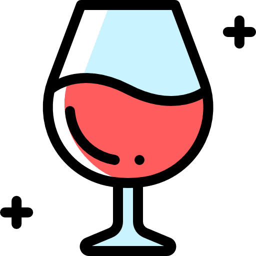 Wine glass beverage alcohol icon