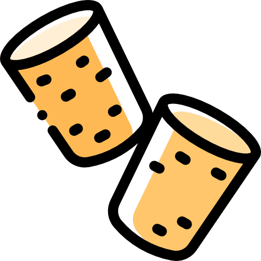 Cork food and restaurant bottle stopper icon