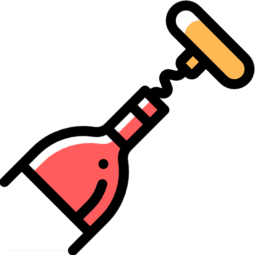 Corkscrew bar bottles corkscrew icon