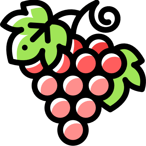 Grapes fruit food and restaurant berry icon