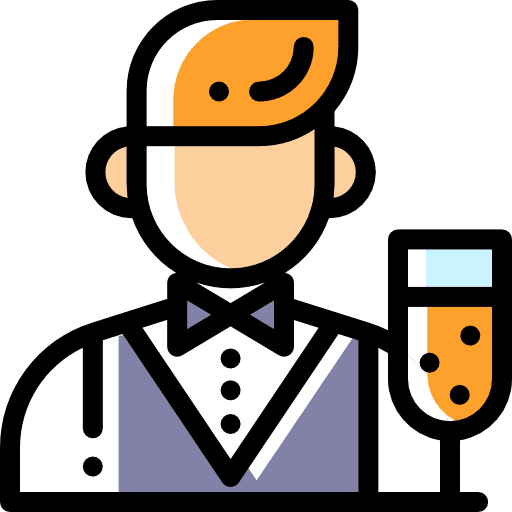 Waiter catering user waiter icon