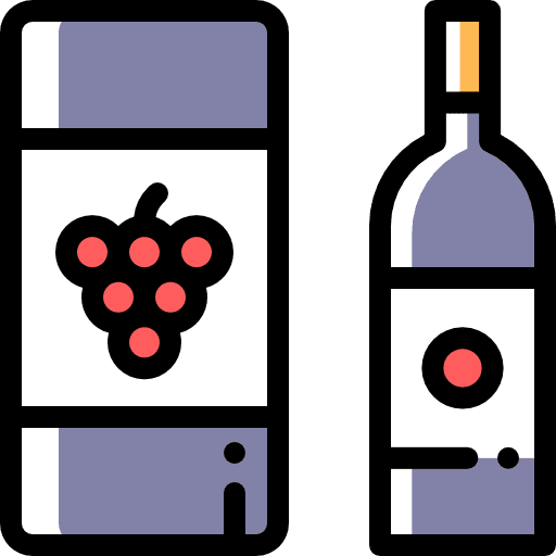 Wine food and restaurant wine alcoholic drinks icon