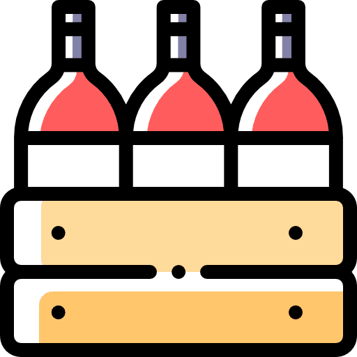 Wine food and restaurant wine bottle alcoholic drink icon