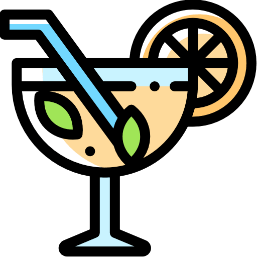 Cocktail alcohol food and restaurant pub icon