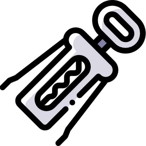Corkscrew bottles tools and utensils opener icon