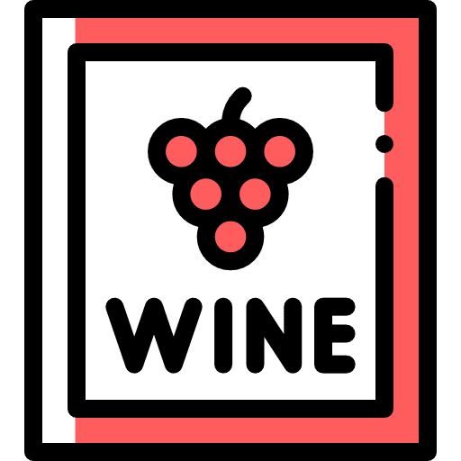Label food wine label icon