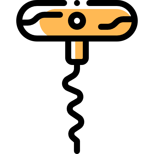 Corkscrew tools and utensils bar food icon