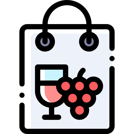 Winery bag alcoholic drink alcohol icon