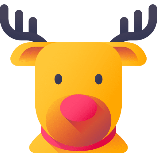 Deer mammal christmas reindeer icon
