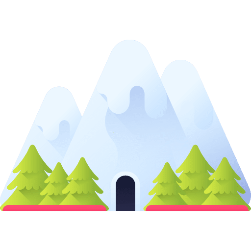 Mountains landscape altitude nature icon