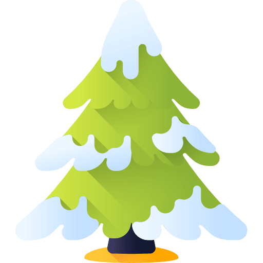 Pine tree park christmas forest icon