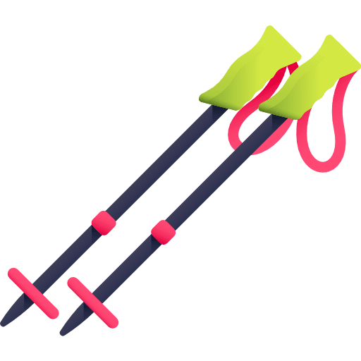 Ski sticks winter sports stick sports and competition icon