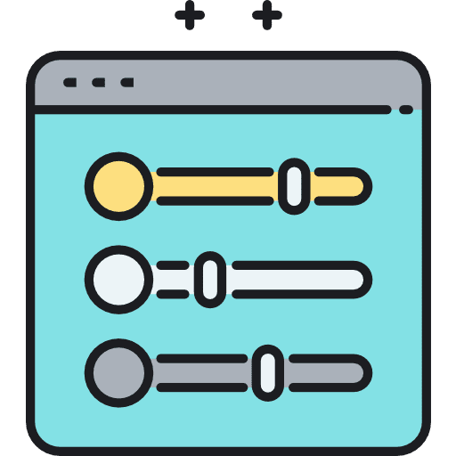Color correction controls control panel edition icon