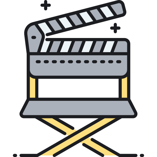 Directors chair chairs outline cinema icon