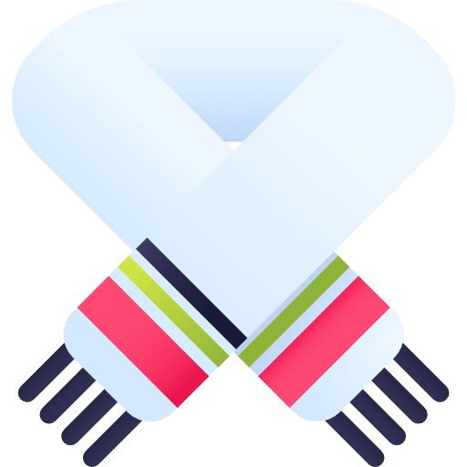 Scarf clothes winter garment icon