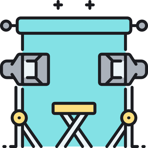 Set architecture and city scene movie icon