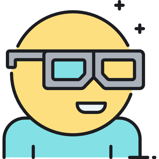 3d glasses 3d film fashion user icon