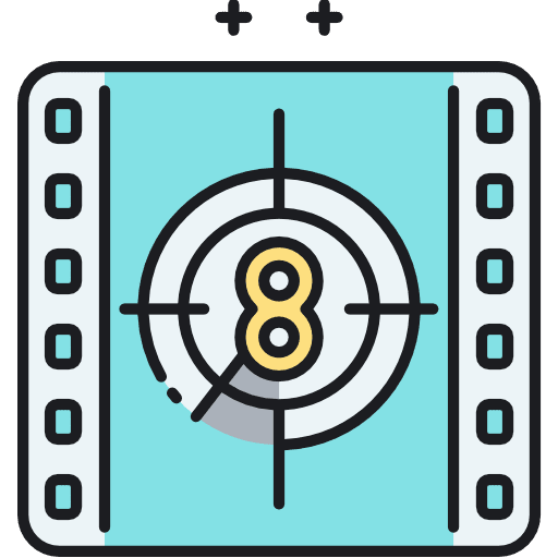 Film music and multimedia film entertainment icon