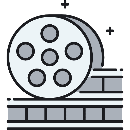 Film reel cinema communications filming icon