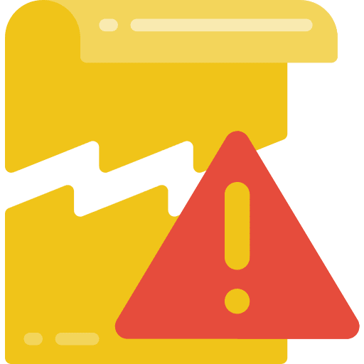 Corrupt file file format file format icon