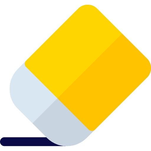 Eraser clean tools and utensils erase icon