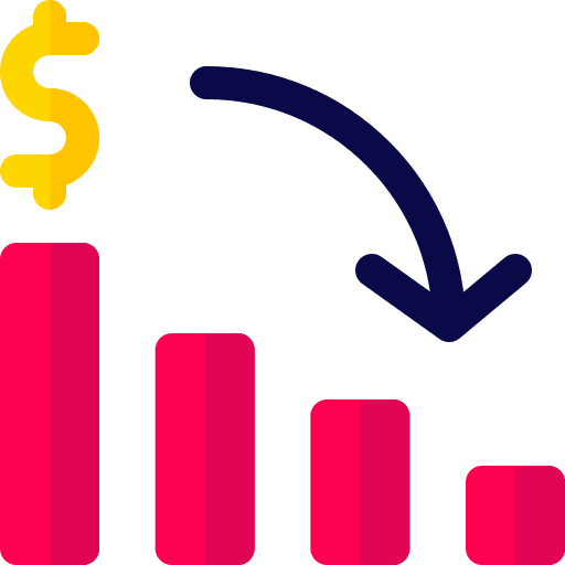 Economic economic low economy icon