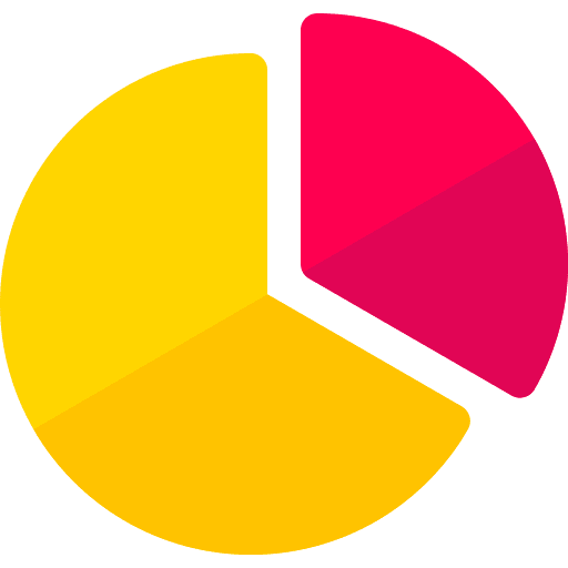 Pie chart stats business and finance pie chart icon