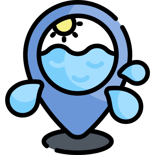 Beach signs map location map point icon