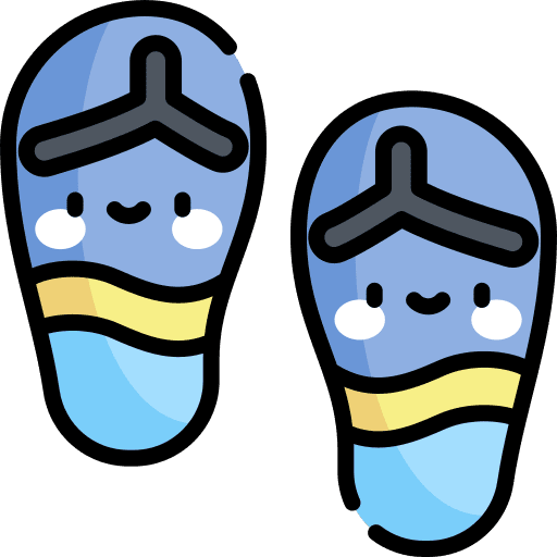 Flip flops footwear summer sandals icon