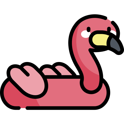 Inflatable float sea flamingo icon