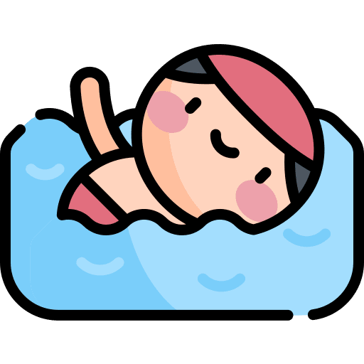 Swimmer profile swim cap sport icon