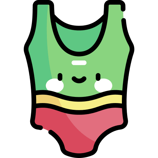 Swimsuit holidays one piece swimwear icon