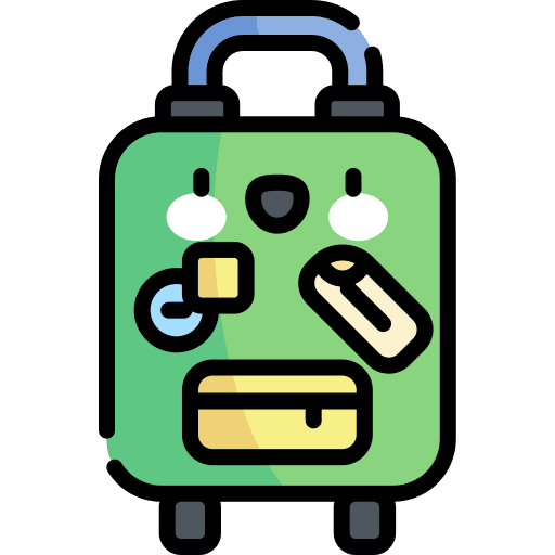 Luggage suitcase travelling baggage icon