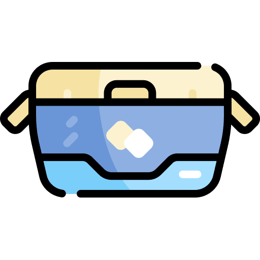 Portable fridge summertime cooler freezer icon