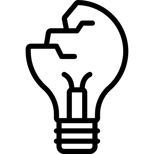 Bulb tools and utensils lamp indicators lightbulb icon