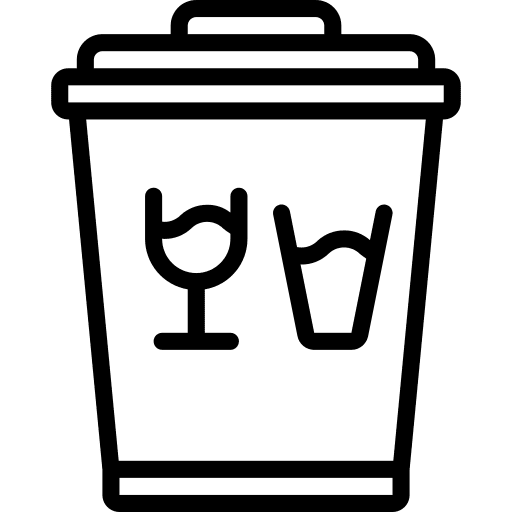 Glass bin ecologic ecology container icon