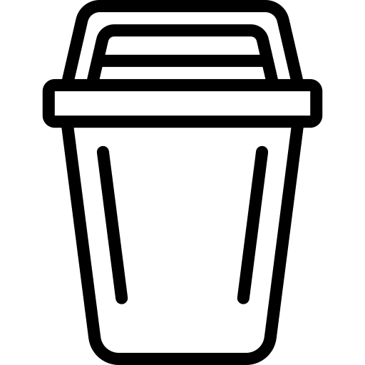 Bin furniture and household basket can icon